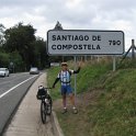 Cartell de sortida, a Santiago 790 quilòmetres!